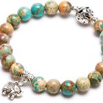 Bivei Natural Gem Semi Precious Reiki Healing Crystals Handmade 8mm Round Beads Stretch Bracelet